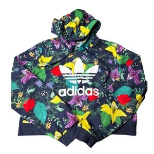 Adidas Original Cropped Hoodie Women Med Floral Blossom of Life All Over Print